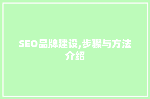 SEO品牌建设,步骤与方法介绍  第1张