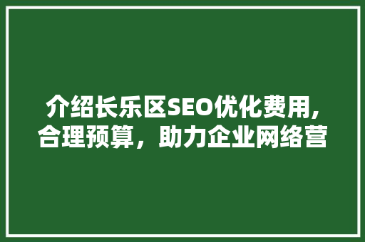 介绍长乐区SEO优化费用,合理预算，助力企业网络营销腾飞