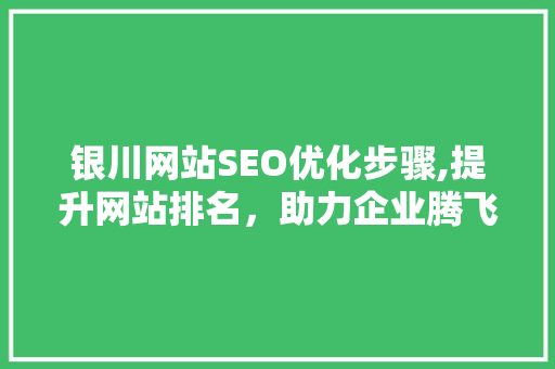 银川网站SEO优化步骤,提升网站排名，助力企业腾飞
