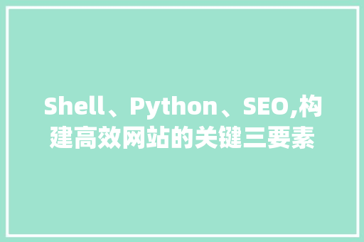 Shell、Python、SEO,构建高效网站的关键三要素