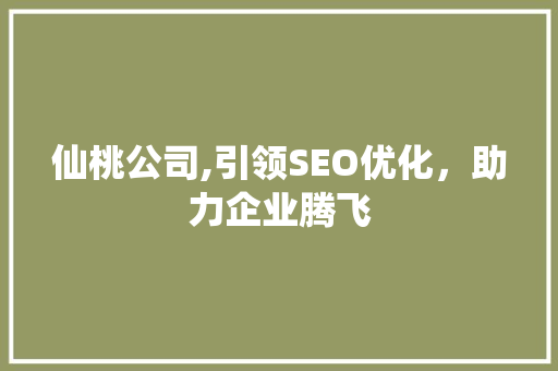 仙桃公司,引领SEO优化，助力企业腾飞