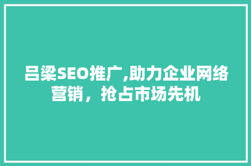 吕梁SEO推广,助力企业网络营销，抢占市场先机
