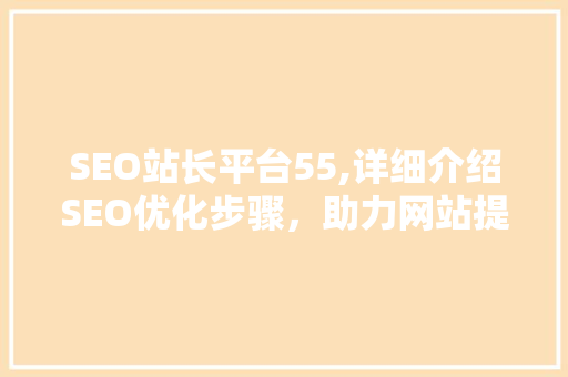 SEO站长平台55,详细介绍SEO优化步骤，助力网站提升排名