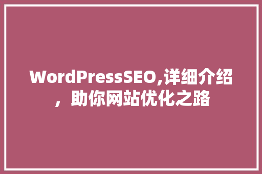 WordPressSEO,详细介绍，助你网站优化之路