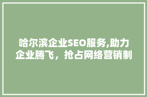 哈尔滨企业SEO服务,助力企业腾飞，抢占网络营销制高点