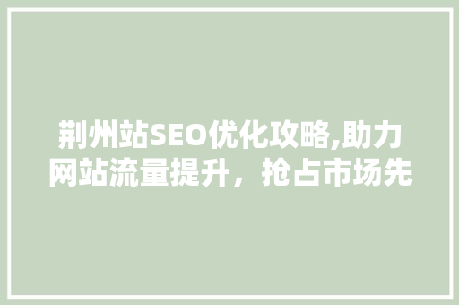 荆州站SEO优化攻略,助力网站流量提升，抢占市场先机