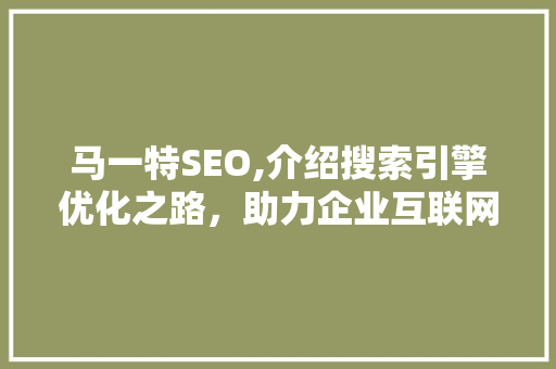 马一特SEO,介绍搜索引擎优化之路，助力企业互联网营销腾飞