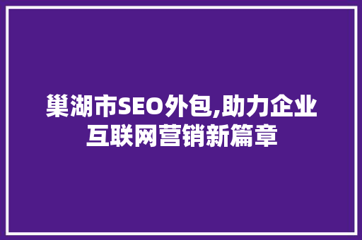 巢湖市SEO外包,助力企业互联网营销新篇章
