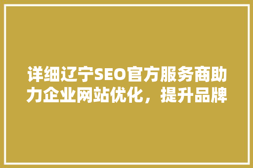 详细辽宁SEO官方服务商助力企业网站优化，提升品牌影响力