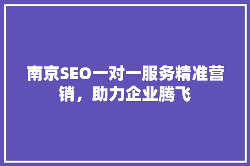 南京SEO一对一服务精准营销，助力企业腾飞
