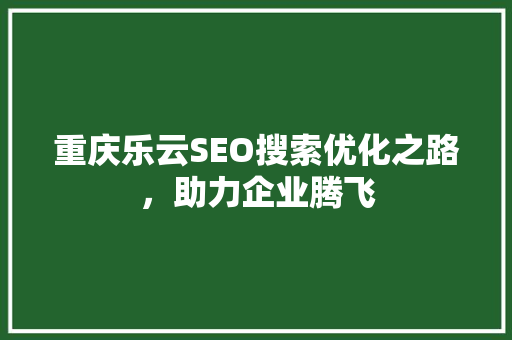 重庆乐云SEO搜索优化之路，助力企业腾飞