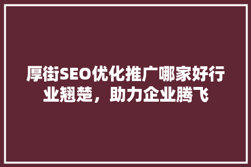 厚街SEO优化推广哪家好行业翘楚，助力企业腾飞