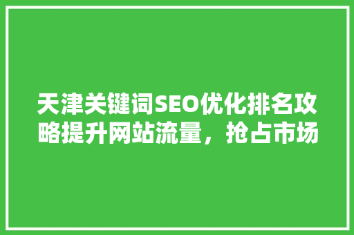 天津关键词SEO优化排名攻略提升网站流量，抢占市场先机