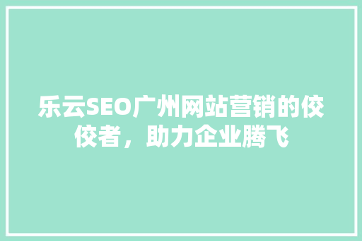 乐云SEO广州网站营销的佼佼者，助力企业腾飞