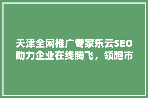 天津全网推广专家乐云SEO助力企业在线腾飞，领跑市场新篇章