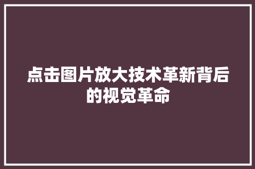 点击图片放大技术革新背后的视觉革命