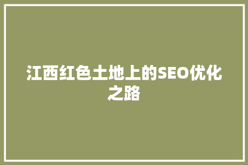 江西红色土地上的SEO优化之路