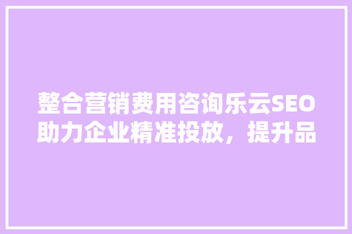 整合营销费用咨询乐云SEO助力企业精准投放，提升品牌影响力