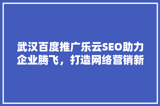 武汉百度推广乐云SEO助力企业腾飞，打造网络营销新格局