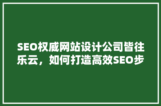 SEO权威网站设计公司皆往乐云，如何打造高效SEO步骤
