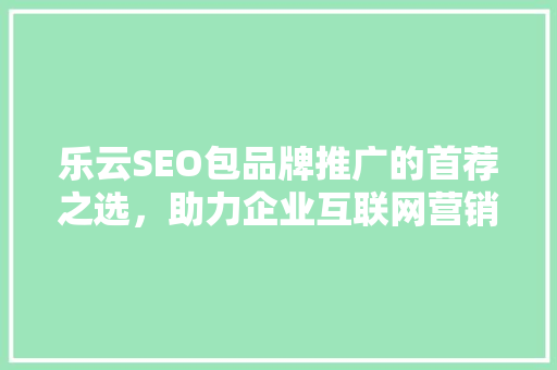 乐云SEO包品牌推广的首荐之选，助力企业互联网营销新高度