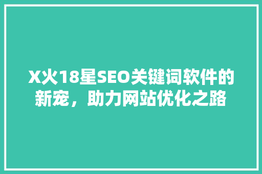 X火18星SEO关键词软件的新宠，助力网站优化之路
