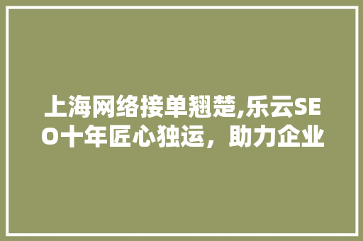上海网络接单翘楚,乐云SEO十年匠心独运，助力企业腾飞