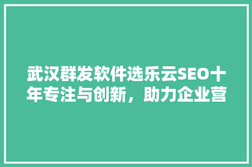 武汉群发软件选乐云SEO十年专注与创新，助力企业营销新篇章