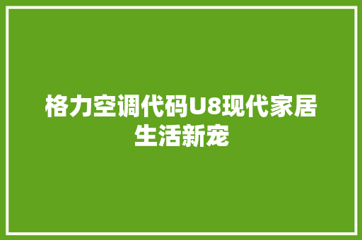 格力空调代码U8现代家居生活新宠