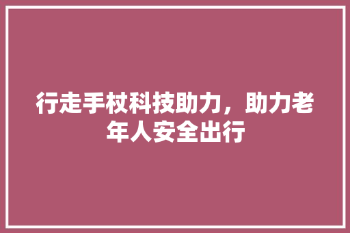 行走手杖科技助力，助力老年人安全出行