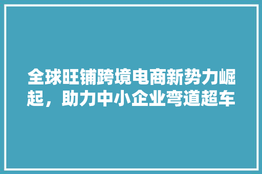 全球旺铺跨境电商新势力崛起，助力中小企业弯道超车